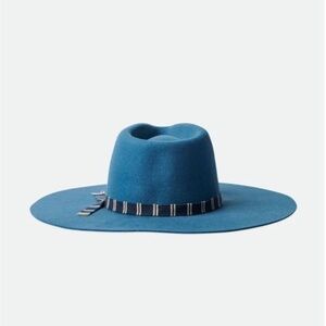 NEW Brixton Leigh Felt Fedora.  Indie Teal.  Size M